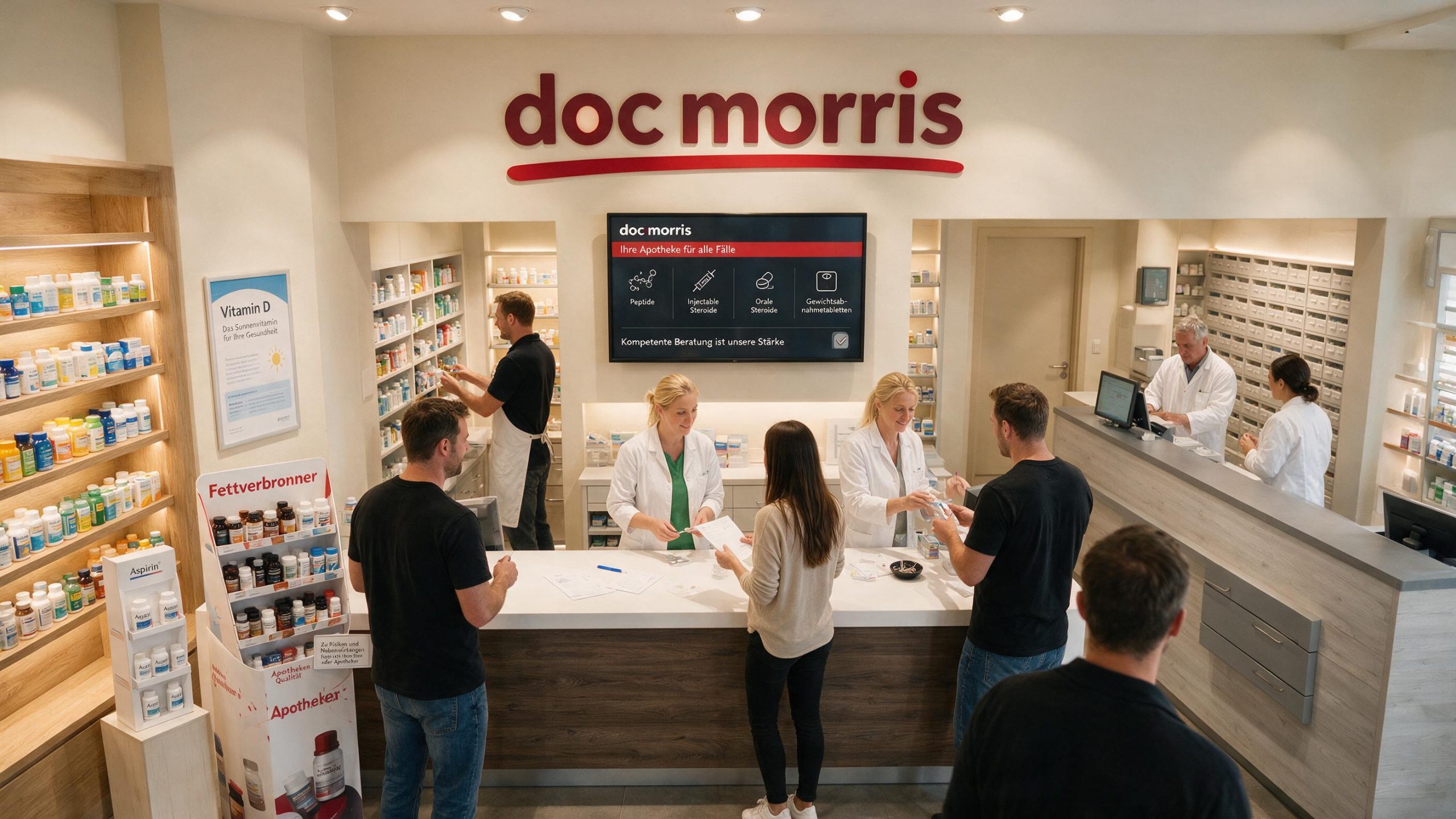 Doc Morris Apotheke Online Shop Inneneinrichtung und Arzneimittel